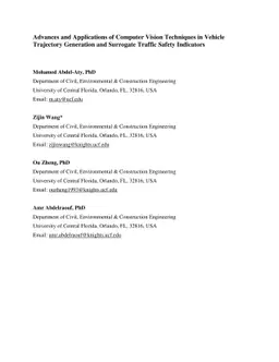 Advances and Applications of Computer Vision Techniques in Vehicle
  Trajectory Generation and Surrogate Traffic Safety Indicators