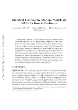 Manifold Learning by Mixture Models of VAEs for Inverse Problems