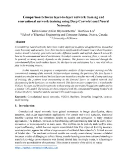 Comparison between layer-to-layer network training and conventional
  network training using Deep Convolutional Neural Networks