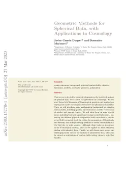 Geometric Methods for Spherical Data, with Applications to Cosmology