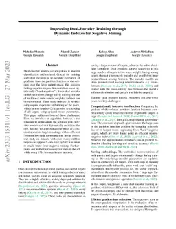 Improving Dual-Encoder Training through Dynamic Indexes for Negative
  Mining