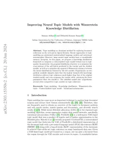 Improving Neural Topic Models with Wasserstein Knowledge Distillation