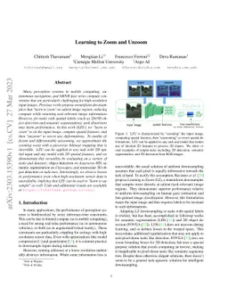 Learning to Zoom and Unzoom