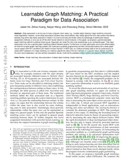 Learnable Graph Matching: A Practical Paradigm for Data Association