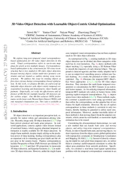 3D Video Object Detection with Learnable Object-Centric Global
  Optimization