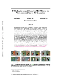 Debiasing Scores and Prompts of 2D Diffusion for View-consistent
  Text-to-3D Generation