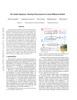 The Stable Signature: Rooting Watermarks in Latent Diffusion Models
