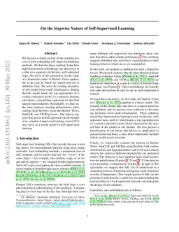 On the Stepwise Nature of Self-Supervised Learning