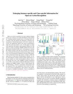 Enlarging Instance-specific and Class-specific Information for Open-set
  Action Recognition