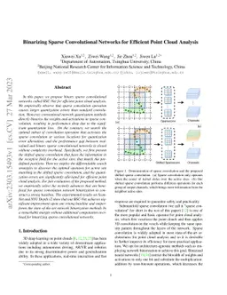 Binarizing Sparse Convolutional Networks for Efficient Point Cloud
  Analysis