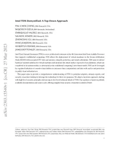 Intel TDX Demystified: A Top-Down Approach