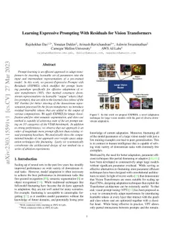 Learning Expressive Prompting With Residuals for Vision Transformers