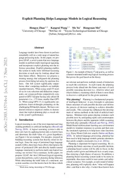 Explicit Planning Helps Language Models in Logical Reasoning