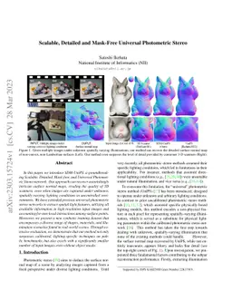 Scalable, Detailed and Mask-Free Universal Photometric Stereo