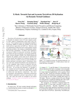 X-Mesh: Towards Fast and Accurate Text-driven 3D Stylization via Dynamic
  Textual Guidance