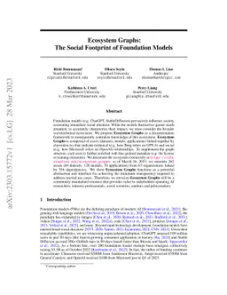 Ecosystem Graphs: The Social Footprint of Foundation Models