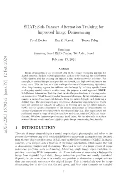 SDAT: Sub-Dataset Alternation Training for Improved Image Demosaicing