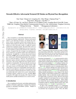 Towards Effective Adversarial Textured 3D Meshes on Physical Face
  Recognition