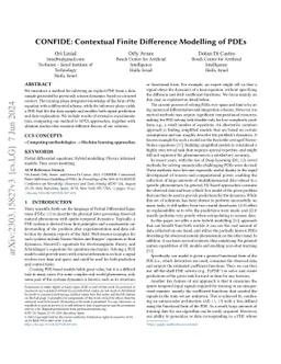 CONFIDE: Contextual Finite Differences Modelling of PDEs