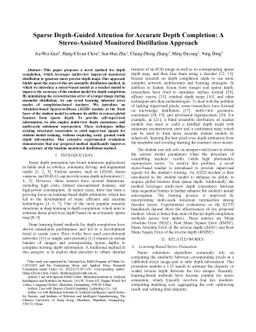 Sparse Depth-Guided Attention for Accurate Depth Completion: A
  Stereo-Assisted Monitored Distillation Approach