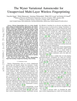 The Wyner Variational Autoencoder for Unsupervised Multi-Layer Wireless
  Fingerprinting