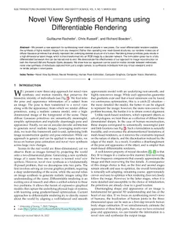 Novel View Synthesis of Humans using Differentiable Rendering