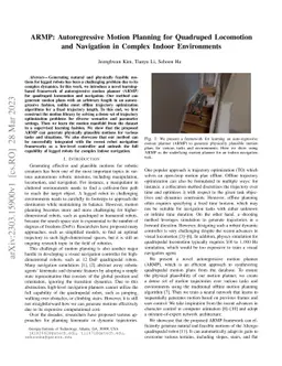 ARMP: Autoregressive Motion Planning for Quadruped Locomotion and
  Navigation in Complex Indoor Environments