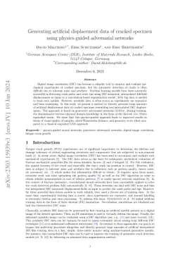 Generating artificial digital image correlation data using
  physics-guided adversarial networks