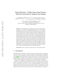 Deep Selection: A Fully Supervised Camera Selection Network for Surgery
  Recordings