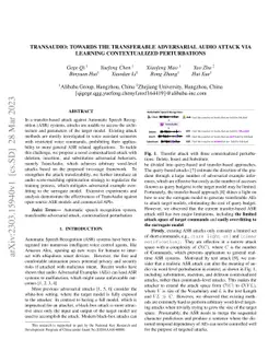 TransAudio: Towards the Transferable Adversarial Audio Attack via
  Learning Contextualized Perturbations