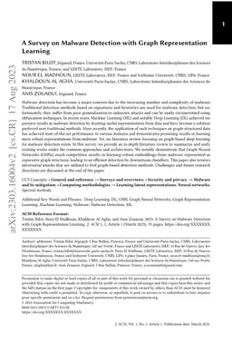 A Survey on Malware Detection with Graph Representation Learning