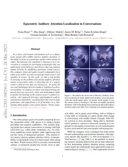Egocentric Auditory Attention Localization in Conversations