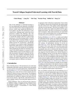 Neural Collapse Inspired Federated Learning with Non-iid Data