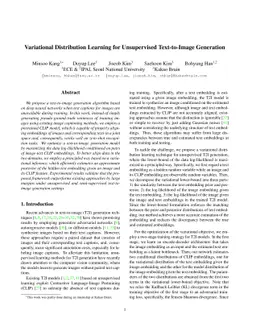 Variational Distribution Learning for Unsupervised Text-to-Image
  Generation