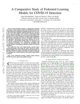 A Comparative Study of Federated Learning Models for COVID-19 Detection