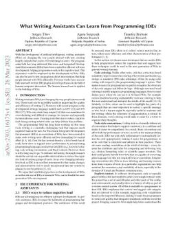 What Writing Assistants Can Learn from Programming IDEs