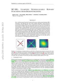 BC-IRL: Learning Generalizable Reward Functions from Demonstrations