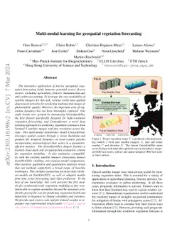 Multi-modal learning for geospatial vegetation forecasting