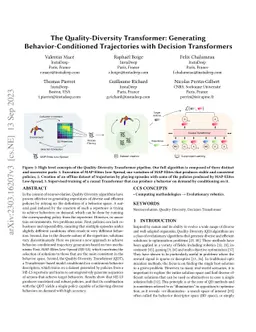 The Quality-Diversity Transformer: Generating Behavior-Conditioned
  Trajectories with Decision Transformers