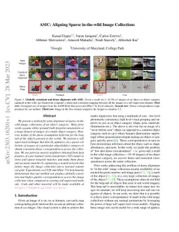 ASIC: Aligning Sparse in-the-wild Image Collections