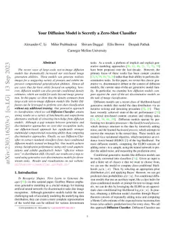 Your Diffusion Model is Secretly a Zero-Shot Classifier