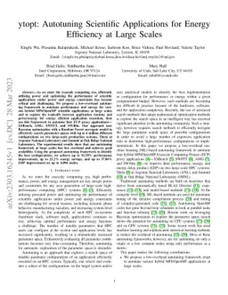 ytopt: Autotuning Scientific Applications for Energy Efficiency at Large
  Scales