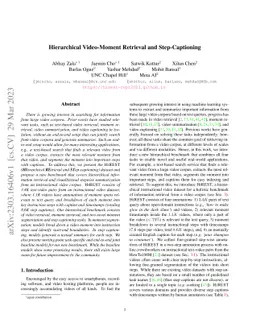 Hierarchical Video-Moment Retrieval and Step-Captioning