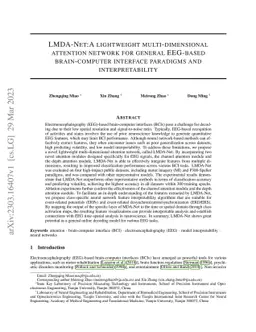 LMDA-Net:A lightweight multi-dimensional attention network for general
  EEG-based brain-computer interface paradigms and interpretability