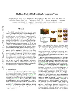Real-time Controllable Denoising for Image and Video