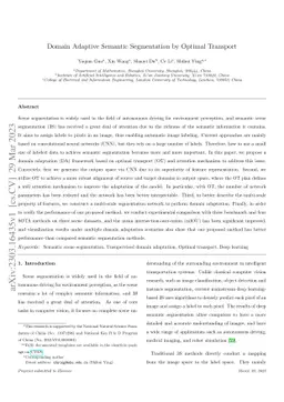 Domain Adaptive Semantic Segmentation by Optimal Transport