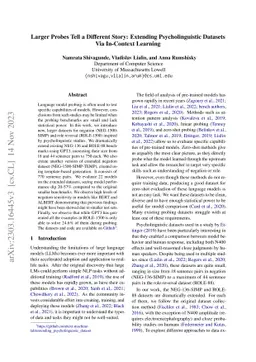 Larger Probes Tell a Different Story: Extending Psycholinguistic
  Datasets Via In-Context Learning