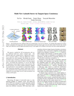 Multi-View Azimuth Stereo via Tangent Space Consistency