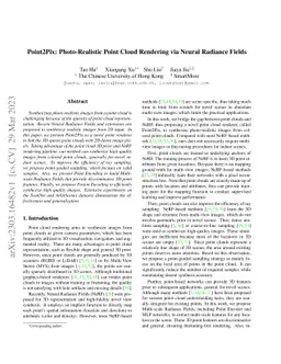 Point2Pix: Photo-Realistic Point Cloud Rendering via Neural Radiance
  Fields