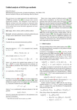 Unified analysis of SGD-type methods
